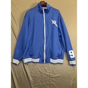 Vintage Y2K Rocawear Track Jacket 2XL 90's Full Zip Royal Blue And White